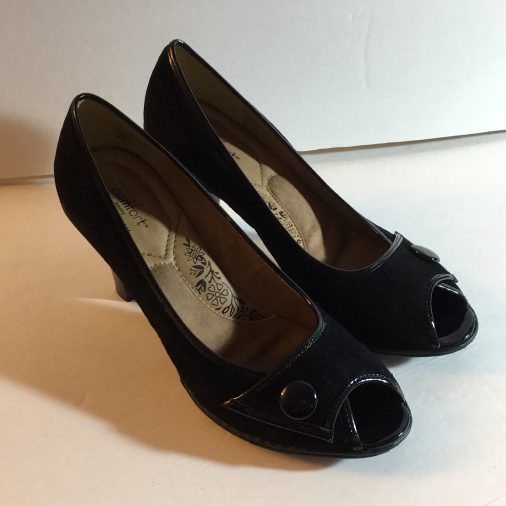 Strictly Comfort  w/ Memory Foam Peep toe heels